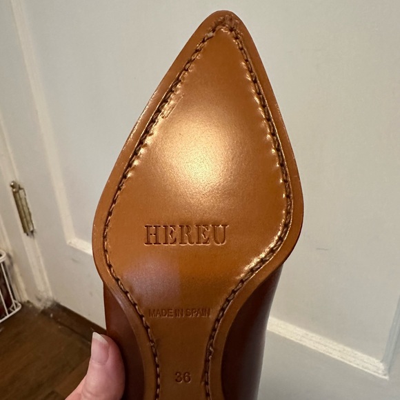 Hereu Punta Pointy Mule Loafer, Size 36, Tan, NIB - Picture 2 of 9